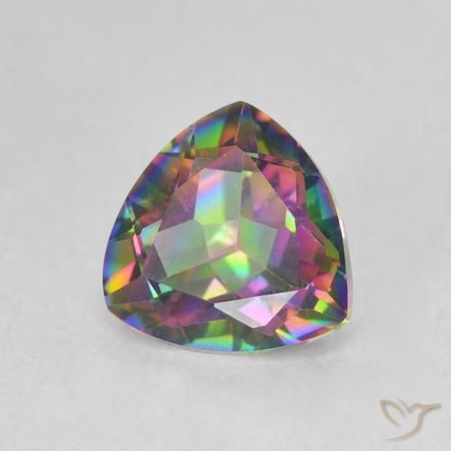 Quarzo mistico Multicolore naturale da 1.14 ct, Taglio trillion, VVS