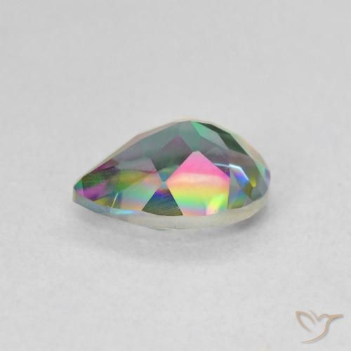 Quarzo mistico Multicolore naturale da 1.08 ct, Forma a pera, VVS