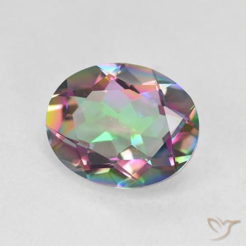 Quarzo mistico Multicolore naturale da 2.84 ct, Ovale, VVS