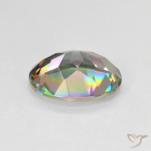Quarzo mistico Multicolore naturale da 2.84 ct, Ovale, VVS