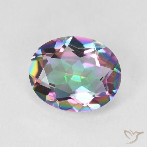 Quarzo mistico Multicolore naturale da 2.90 ct, Ovale, VVS