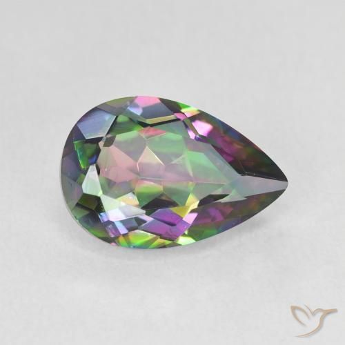 Quarzo mistico Multicolore naturale da 2.96 ct, Forma a pera, VVS-VS