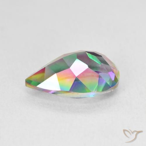 Quarzo mistico Multicolore naturale da 2.96 ct, Forma a pera, VVS-VS