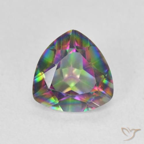 1.04ct Naturale Multicolore Quarzo mistico, Taglio trillion, VVS