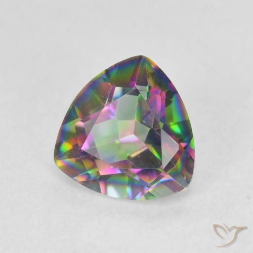 Quarzo mistico Multicolore naturale da 1.04 ct, Taglio trillion, VVS