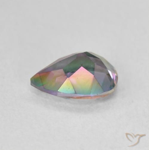Quarzo mistico Multicolore naturale da 0.98 ct, Forma a pera, VVS