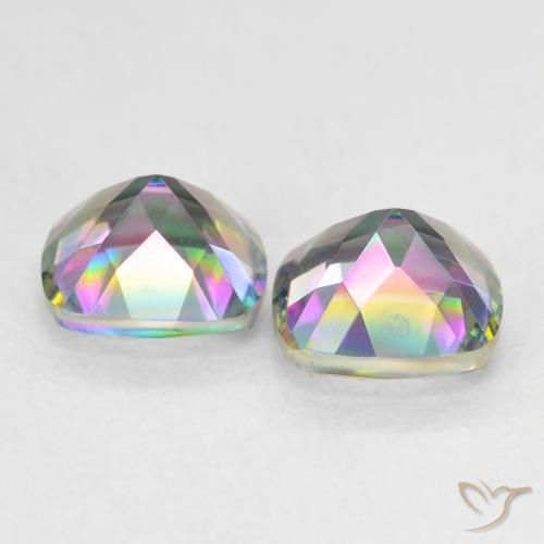Gemme di Quarzo mistico Multicolore naturale da 2.77 ct, Cuscino, VVS