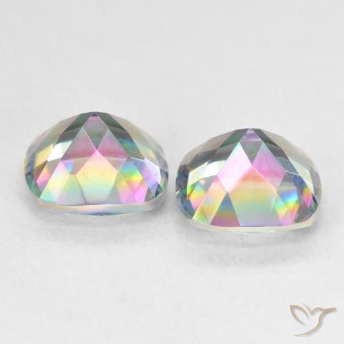 Gemme di Quarzo mistico Multicolore naturale da 2.74 ct, Cuscino, VVS