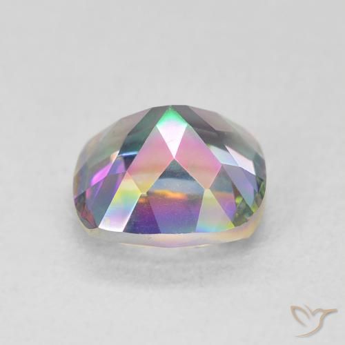 Quarzo mistico Multicolore naturale da 1.42 ct, Taglio a cuscino, VVS