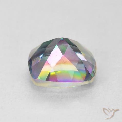 Quarzo mistico Multicolore naturale da 1.45 ct, Taglio a cuscino, VVS