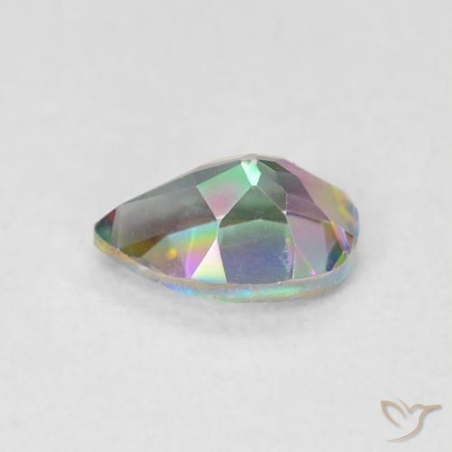 Quarzo mistico Multicolore naturale da 0.66 ct, Forma a pera, VS