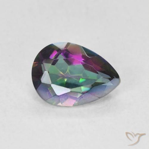 Quarzo mistico Multicolore naturale da 0.66 ct, Forma a pera, VVS