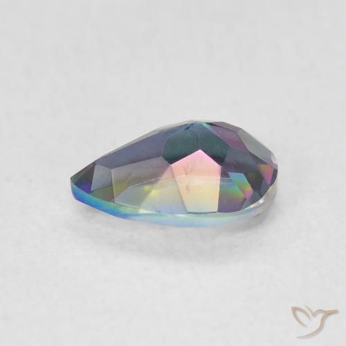 Quarzo mistico Multicolore naturale da 0.66 ct, Forma a pera, VVS