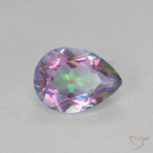 Quarzo mistico Multicolore naturale da 1.09 ct, Forma a pera, VVS-VS