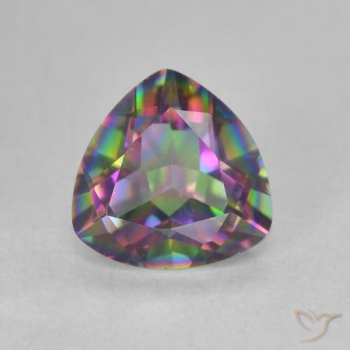 1.16ct Naturale Multicolore Quarzo mistico, Taglio trillion, VVS-VS