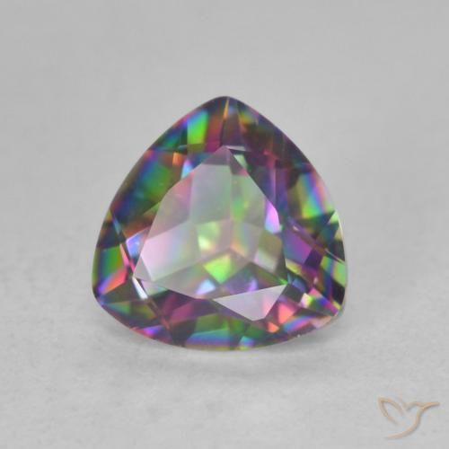 Quarzo mistico Multicolore naturale da 1.16 ct, Taglio trillion, VVS-VS