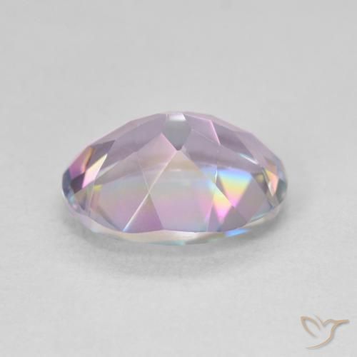 Quarzo mistico naturale multicolore da 3,22 ct, taglio ovale, VVS-VS