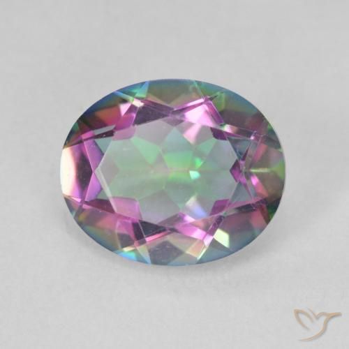 Quarzo mistico Multicolore naturale da 3.08 ct, Ovale, VVS-VS