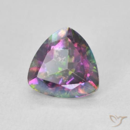 Quarzo mistico Multicolore naturale da 0.74 ct, Taglio trillion, VS