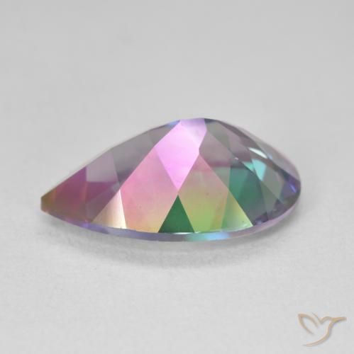 Quarzo mistico Multicolore naturale da 6.06 ct, Forma a pera, VVS-VS