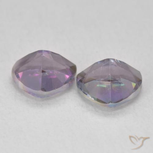 Gemme di Quarzo mistico Multicolore naturale da 1.40 ct, Taglio trillion, VVS-VS