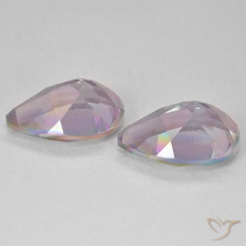 Gemme di Quarzo mistico Multicolore naturale da 5.80 ct, Forma a pera, VVS