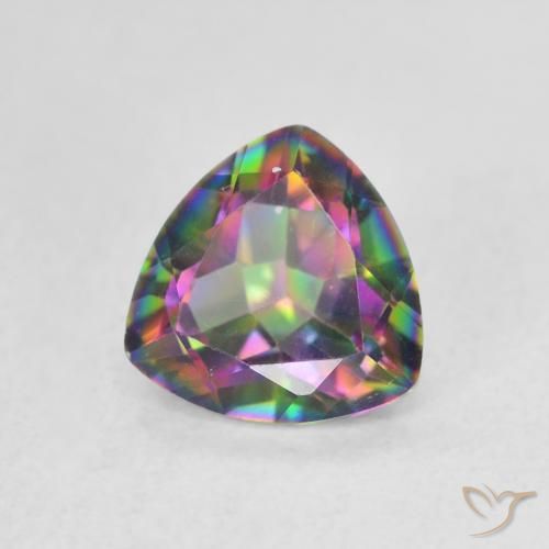 Quarzo mistico Multicolore naturale da 1.07 ct, Taglio trillion, VVS