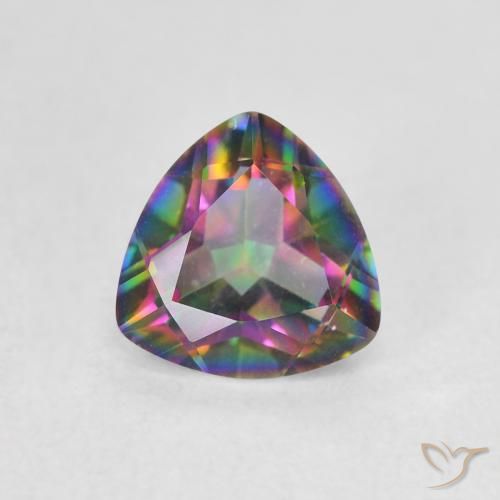 Quarzo mistico Multicolore naturale da 1.06 ct, Taglio trillion, VVS