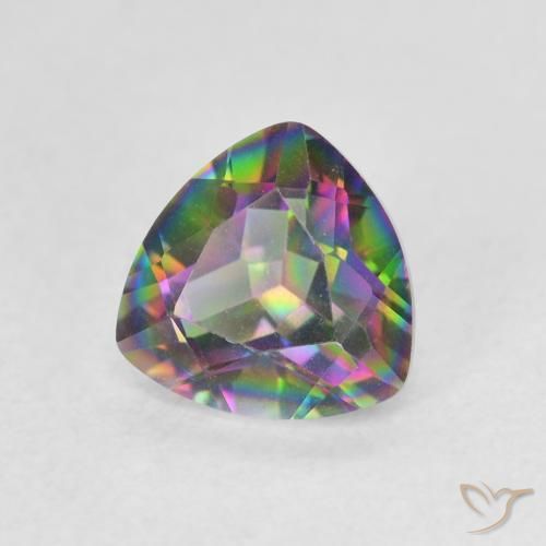 Quarzo mistico Multicolore naturale da 1.15 ct, Taglio trillion, VVS