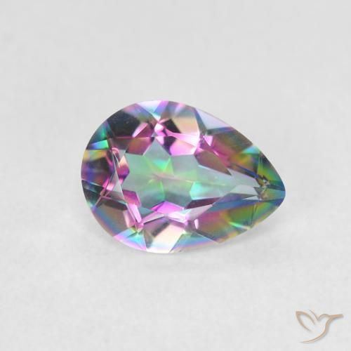 Quarzo mistico Multicolore naturale da 0.93 ct, Forma a pera, VVS