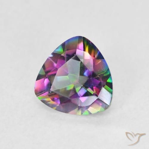 Quarzo mistico Multicolore naturale da 0.64 ct, Taglio trillion, VVS