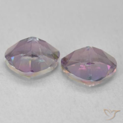 Gemme di Quarzo mistico Multicolore naturale da 1.40 ct, Taglio trillion, VVS