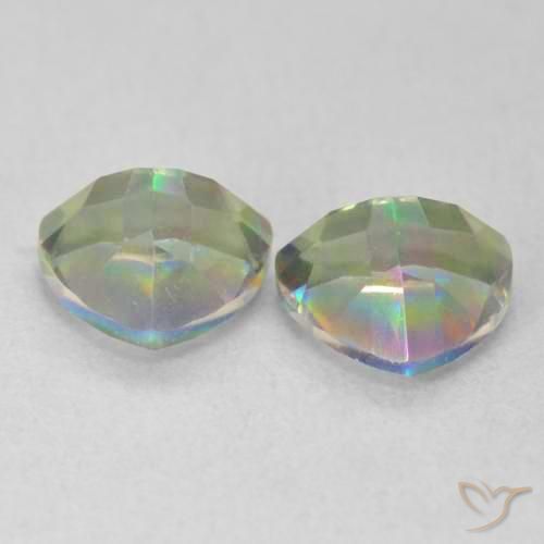 Gemme di Quarzo mistico Multicolore naturale da 2.23 ct, Taglio trillion, VVS