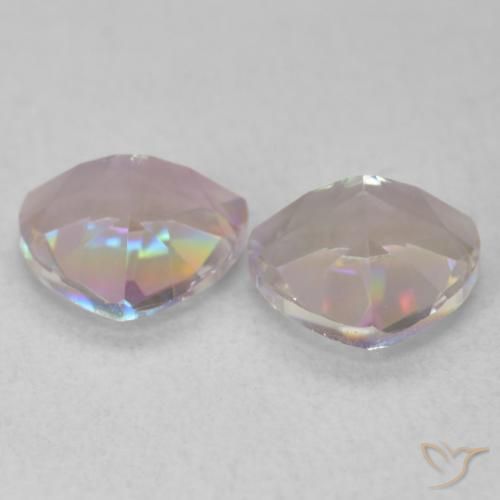 Gemme di Quarzo mistico Multicolore naturale da 1.35 ct, Taglio trillion, VVS