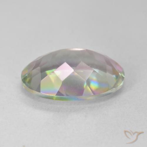 Quarzo mistico naturale multicolore da 5,17 ct, taglio ovale, VS