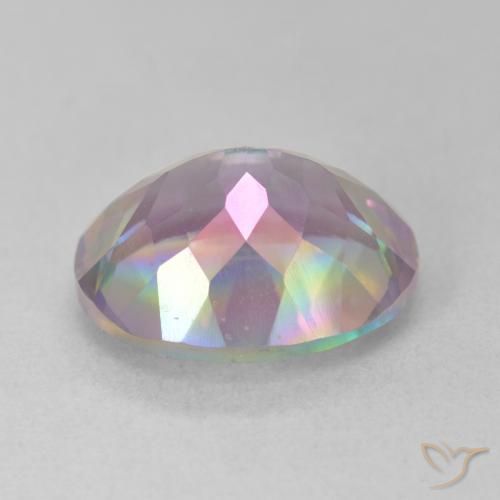 Quarzo mistico Multicolore naturale da 6.03 ct, Ovale, VVS
