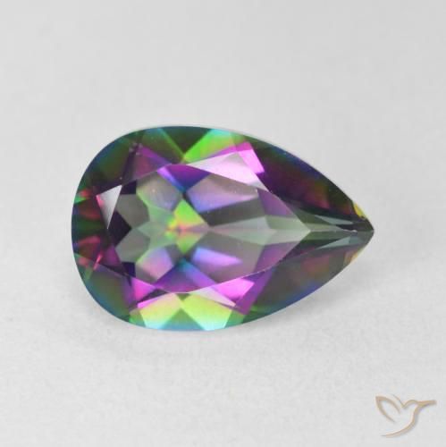Quarzo mistico Multicolore naturale da 2.91 ct, Forma a pera, VVS