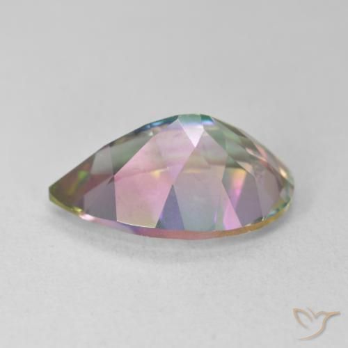 Quarzo mistico Multicolore naturale da 6.62 ct, Forma a pera, VVS