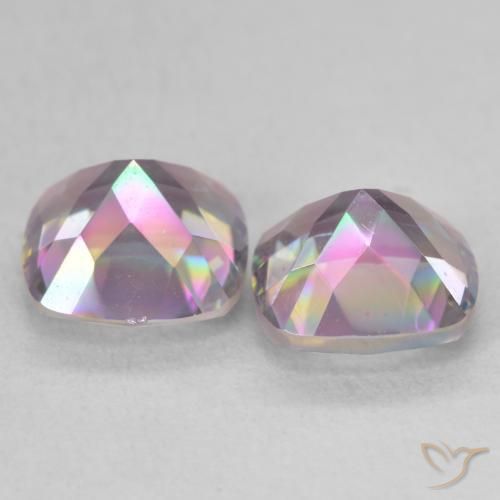 Gemme di Quarzo mistico Multicolore naturale da 2.81 ct, Cuscino, VVS