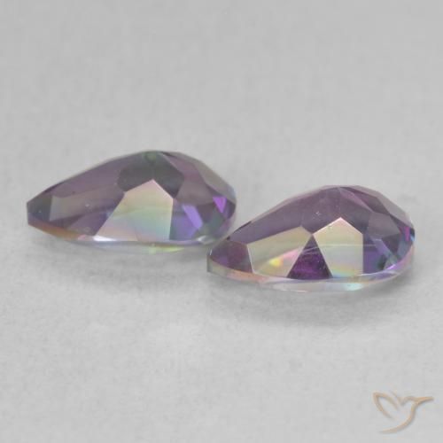Gemme di Quarzo mistico Multicolore naturale da 1.26 ct, Forma a pera, VS
