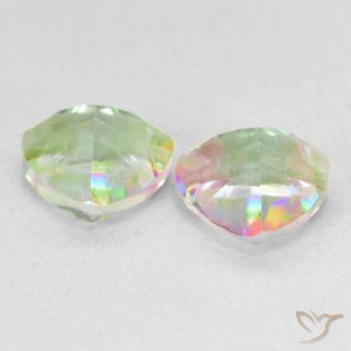 Gemme di Quarzo mistico Multicolore naturale da 1.48 ct, Taglio trillion, VVS-VS