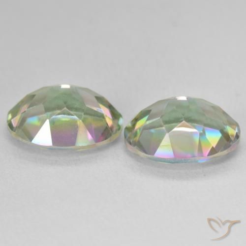 Gemme di Quarzo mistico Multicolore naturale da 6.33 ct, Ovale, VVS-VS