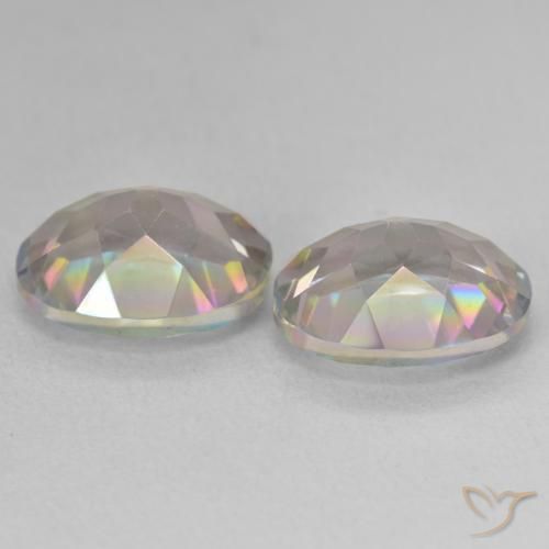 Gemme di Quarzo mistico Multicolore naturale da 6.63 ct, Ovale, VVS-VS