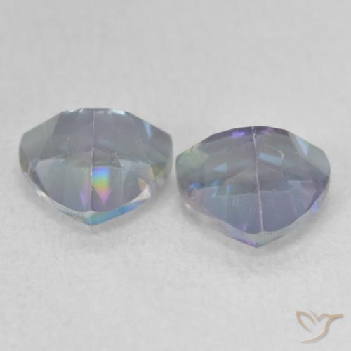 Gemme di Quarzo mistico Multicolore naturale da 1.51 ct, Taglio trillion, VVS-VS