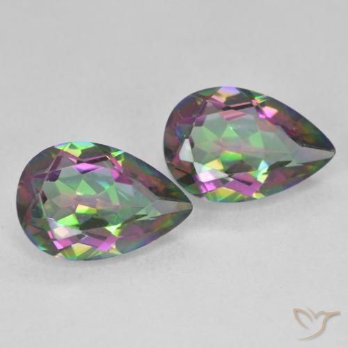 Gemme di Quarzo mistico Multicolore naturale da 5.79 ct, Forma a pera, VVS-VS