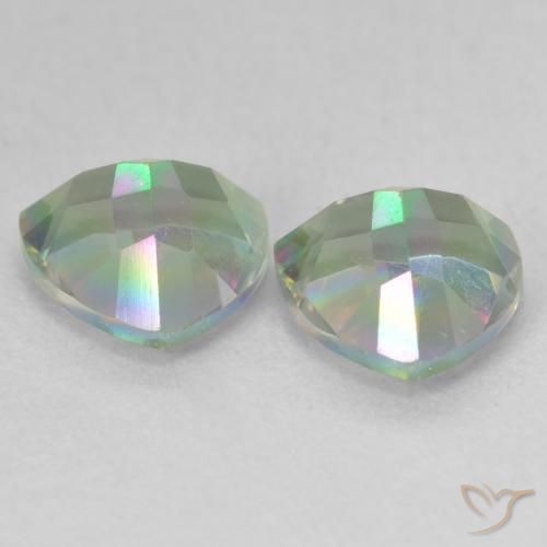 Gemme di Quarzo mistico Multicolore naturale da 2.24 ct, Taglio trillion, VVS