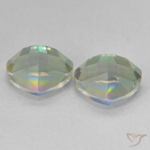 Gemme di Quarzo mistico Multicolore naturale da 2.26 ct, Taglio trillion, VVS