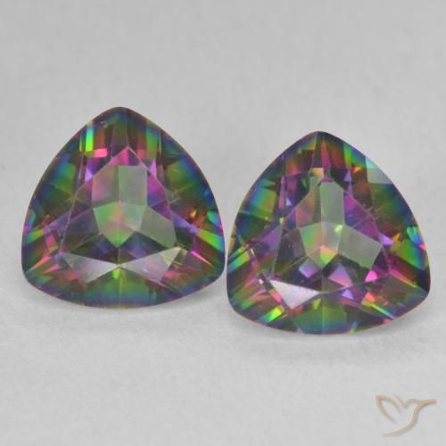 2.29ctw Naturale Multicolore Quarzo mistico, Taglio trillion, VVS