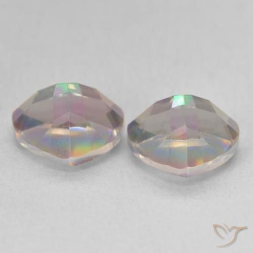 Gemme di Quarzo mistico Multicolore naturale da 2.29 ct, Taglio trillion, VVS