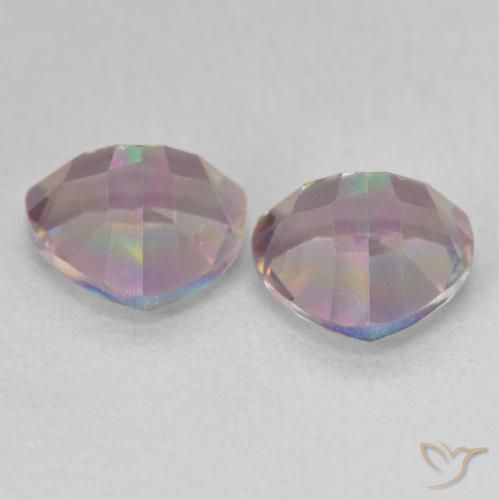 Gemme di Quarzo mistico Multicolore naturale da 2.21 ct, Taglio trillion, VVS